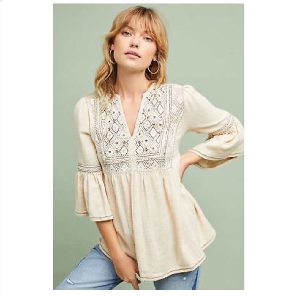 Moulinette Soeurs - Diamond Bell Sleeve Top